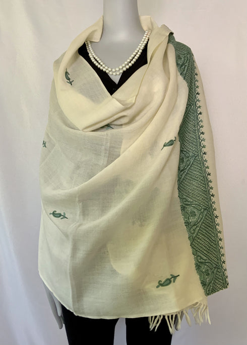 Hand Embroidered Aari Border with Small Motif